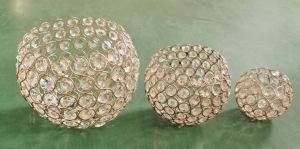 CRYSTAL BALL-200/150/100(7656-1)GD/S   7656   CRYSTAL BALL SET